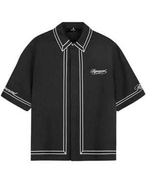 Represent Jet Embroidered-Border Shirt - Black
