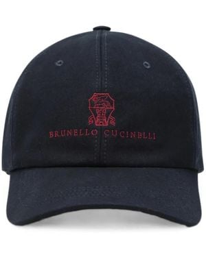 Brunello Cucinelli Logo-Embroidered Baseball Cap - Blue