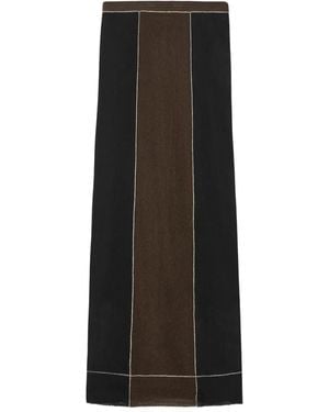 Tory Burch Panelled Midi Skirt - Black