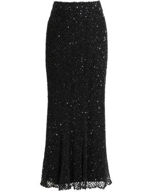 Gemy Maalouf Beaded Midi Skirt - Black
