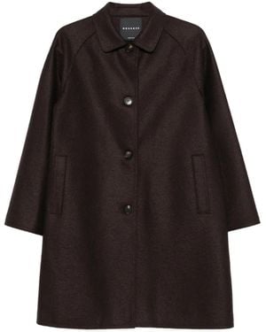 ROSSO35 Raglan-Sleeve Button Coat - Black