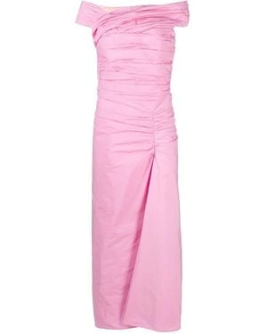 DSquared² Ruched Off-Shoulder Dress - Pink