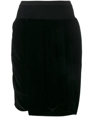 Rick Owens ベルベット ハーフパンツ - ブラック