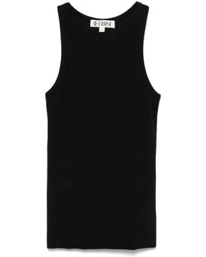 ÉTERNE Geribbelde Tanktop - Zwart