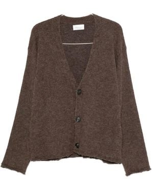 Diana Studio V-Neck Button-Up Cardigan - Brown