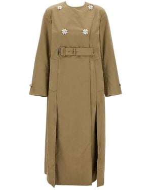 Simone Rocha Verfraaide Jas Met Ceintuur - Naturel