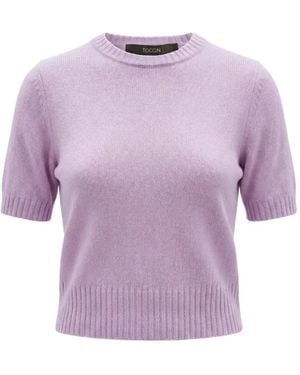 Toccin Elsie Short-Sleeve Sweater - Purple