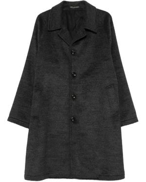 Luigi Bianchi Abrigo de lana con botones - Negro