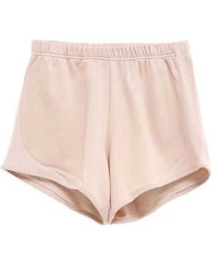 Baserange Short Ran À Bords Côtelés Élastiqués - Pink