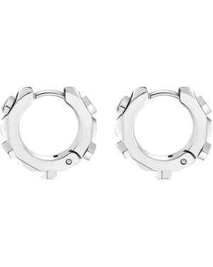 Philipp Plein Pendiente de acero inoxidable - Blanco