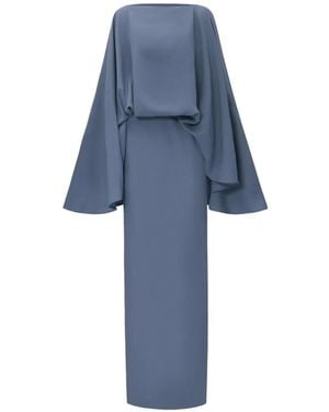 ‎Taller Marmo Eolia Draped-Detail Maxi Dress - Blue