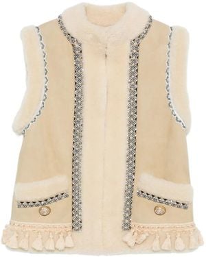 Valentino Garavani Tassel-Embellished Waistcoat - Natural