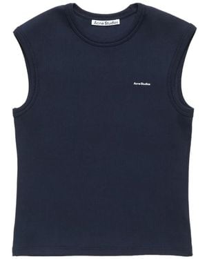 Acne Studios Logo Muscle T-Shirt - Blue