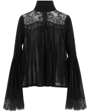 Zimmermann Valiant Lace Blouse - Black