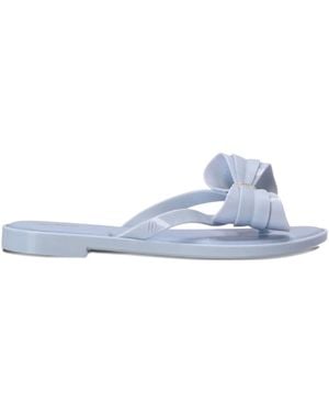 Melissa Slim V Bow-Embellished Flip-Flops - Blue