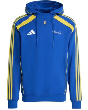 adidas Three-Stripe Hooded Sweatshirt - Blue