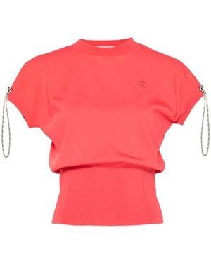 Coperni Logo-Embroidered Drawstring T-Shirt