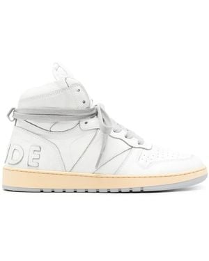 Rhude Rhecess ハイカット レザースニーカー - ホワイト