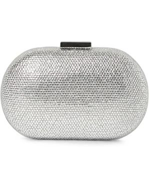 Twentyfourhaitch Bolso De Mano Sunrise Mini Con Aplique De Cristales - Gris
