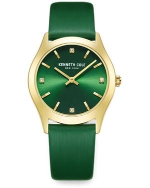 Kenneth Cole Classic Crystal Armbanduhr 34Mm - Grün