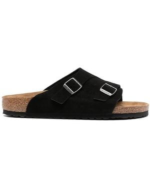 Birkenstock Zürich Suede Sandals - Black