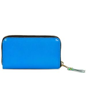 Comme des Garçons Zip-Fastening Leather Wallet - Blue