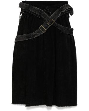Yohji Yamamoto デニムスカート - ブラック
