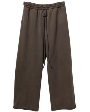 Fear Of God Logo-Patched Wide-Leg Track Trousers - Grey