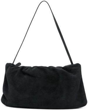 The Row Xl Bourse Leather Shoulder Bag - Black