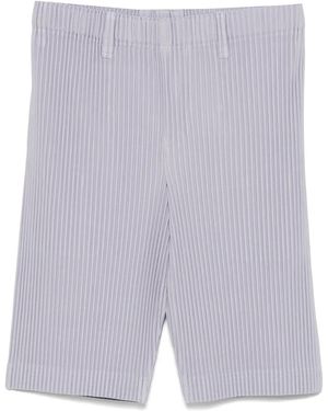 Homme Plissé Issey Miyake Tailored Pleats Shorts - Blue