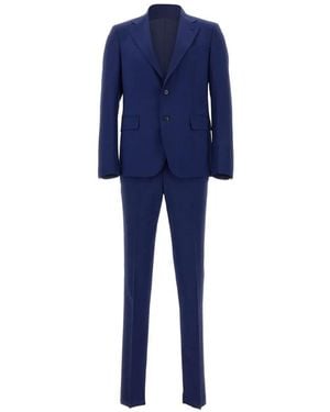 Brian Dales Slim-Fit Single-Breasted Suit - Blue
