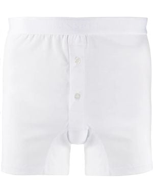 Sunspel Buttoned Branded Boxers - White