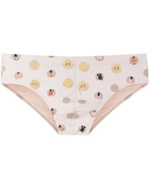 Amir Slama Graphic-Print Swim Shorts - Pink