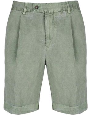 Berwich Pleat-Detailed Shorts - Green