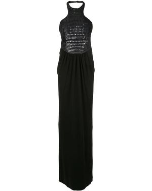 Tom Ford Embellished Halterneck Gown - Black