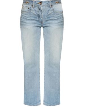 Versace Logo-Patch Jeans - Blue