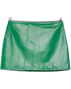 Manokhi Leather Mini Skirt - Green