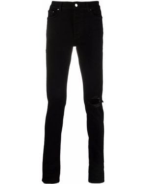 Amiri Distressed-finish Slim-cut Jeans Black