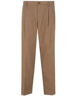 Department 5 Logo-Patch Trousers - Natural