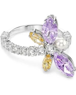 Swarovski X Ariana Grande Butterfly-Motif Crystal-Embellished Ring - White