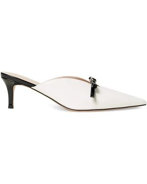 Twinset Mules Aus Faux-Leder 60Mm - Weiß