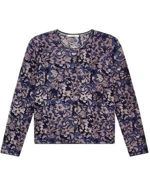 Maliparmi Printed Wool Cardigan - Blue