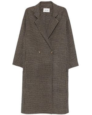 Soft Goat Abrigo Con Doble Botonadura - Gris