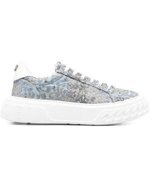 Casadei Sequin-embellished sneakers - Blanco