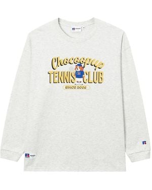 Chocoolate Graphic-Print Long-Sleeve T-Shirt - White