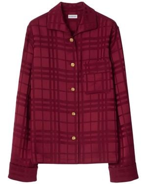 Burberry Top De Pijama A Cuadros - Rojo