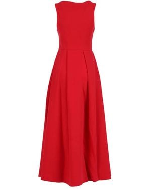 Emporio Armani Pleated Sleeveless Dress - レッド