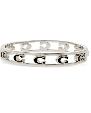 COACH Logo Brass Bracelet - White