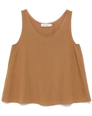 MOUTAKI Slub-Texture Top - Brown