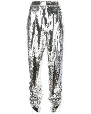 Tibi Avril Sequinned Pants - White